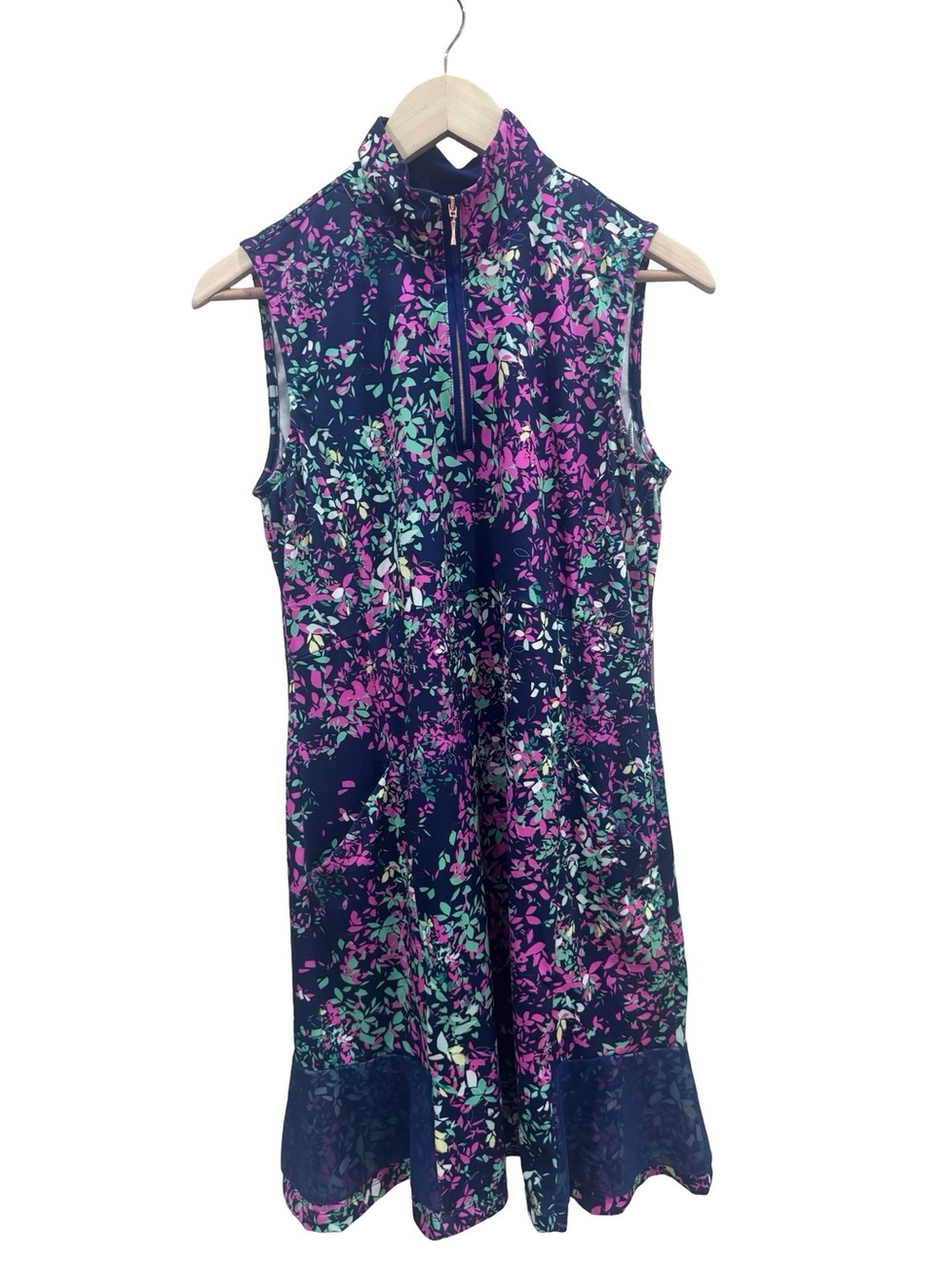 EP New York Sleeveless Floral Zip-Front Golf/Pickle Ball Dress Size Medium